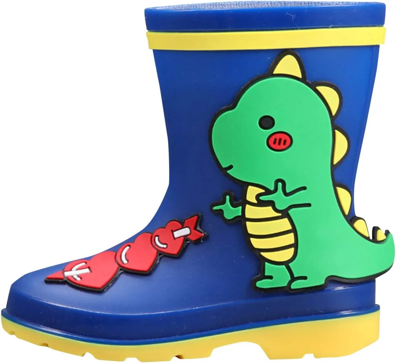 4-12Years Kids Rain Boots Toddler Girls Boys Cute Animal Dinosaur Printed Waterproof Rubber Non-Slip Rainboots Shoes