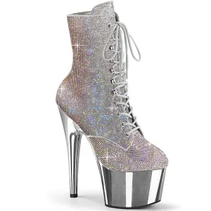 ADORE-1020CHRS Pleaser Silver Sexy Platform Shoes (Pole Dancing Heels)