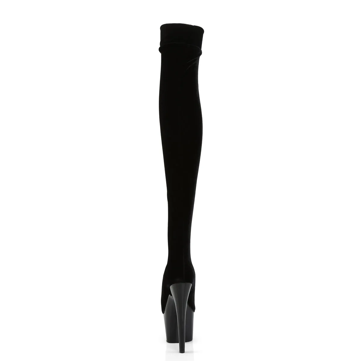 ADORE-3002 Pleaser Black Velvet Sexy Platform Shoes (Pole Dancing Heels)