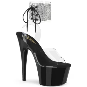 ADORE-791-2RS Pleaser Clear/Black Sexy Platform Shoes (Pole Dancing Heels)