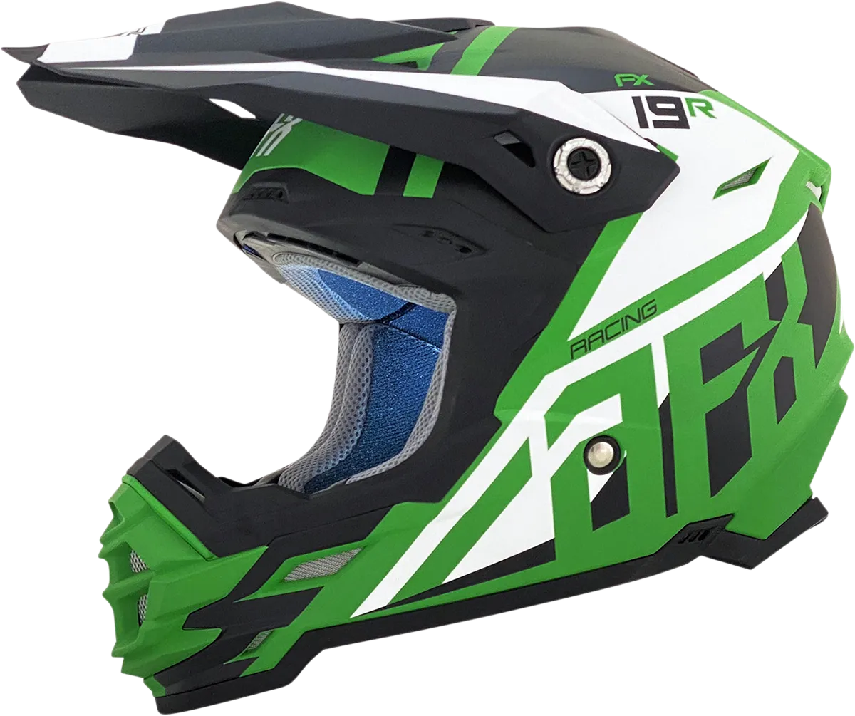 AFX FX-19R Helmet - Racing - Matte Green - Medium 0110-7079