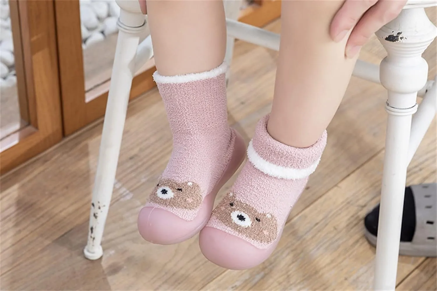 Baby Girl Shoes,Baby Girl Shoes Sock Shoes Anti-Slip Fuzzy Slipper Soft Indoor Work Shoes 0-3 Years