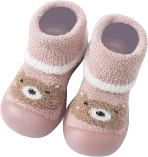 Baby Girl Shoes,Baby Girl Shoes Sock Shoes Anti-Slip Fuzzy Slipper Soft Indoor Work Shoes 0-3 Years