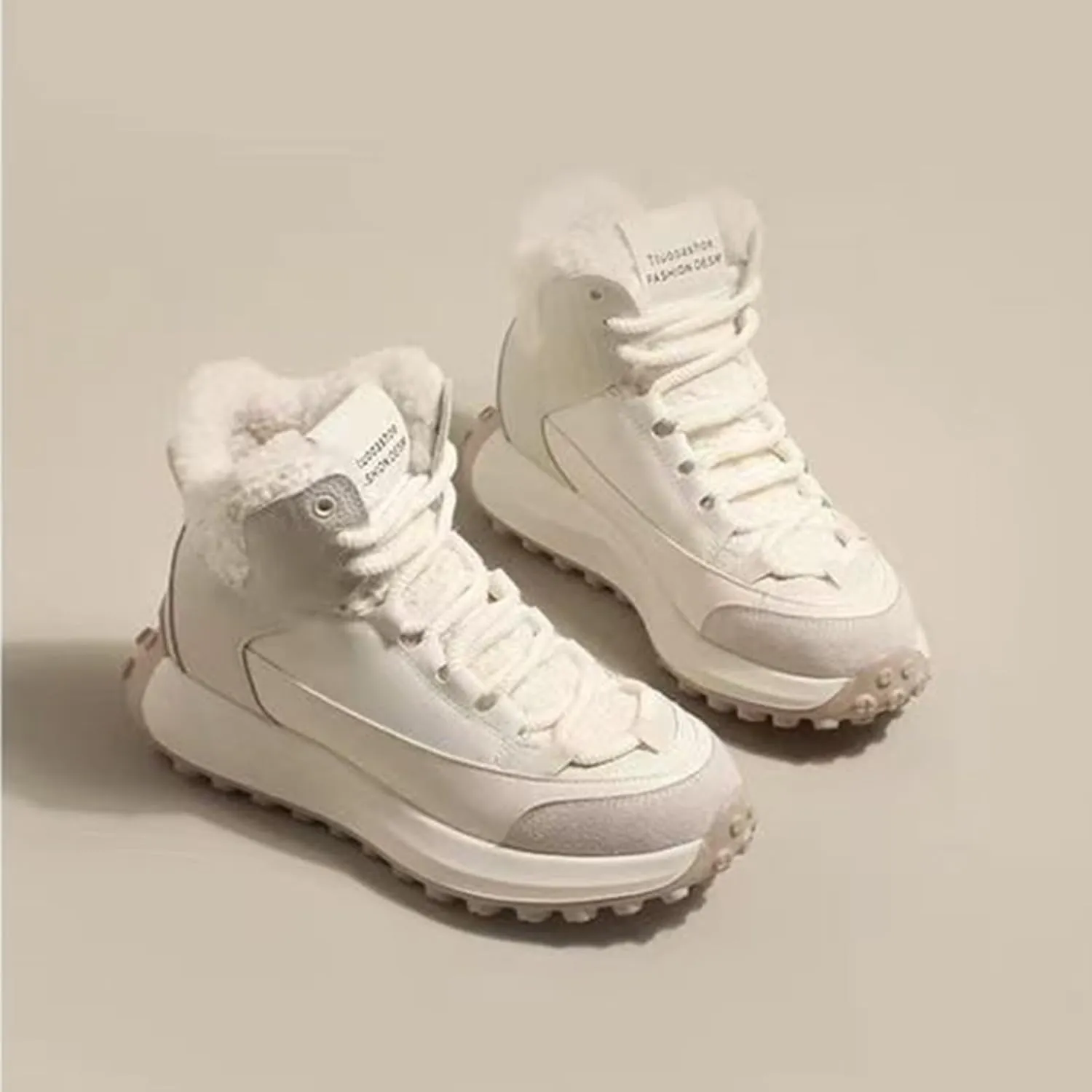 Big Kids Winter Fuzzy Lined Snow Boots High Top Warm Insulated Faux Fr Lined aterproof Girls Rain Boots with Bows