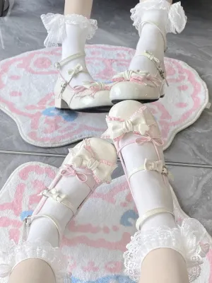 binfenxie Japanese Kawaii Lolita Mary Janes Shoes Women Bow-knot Vintage Sweet Pumps Shoes Female Elegant Fashion Buckle Strap Shoes