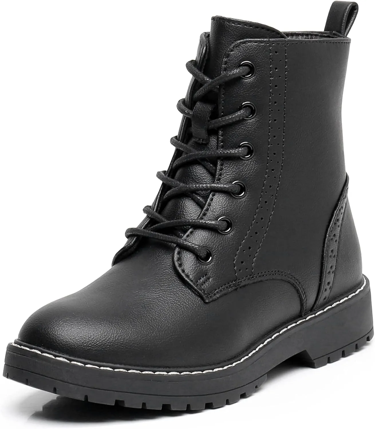 Blikcon Kids Girls Combat Ankle Boots Lace up Inner Zipper Fashion Booties (Little Kid/Big Kid)??