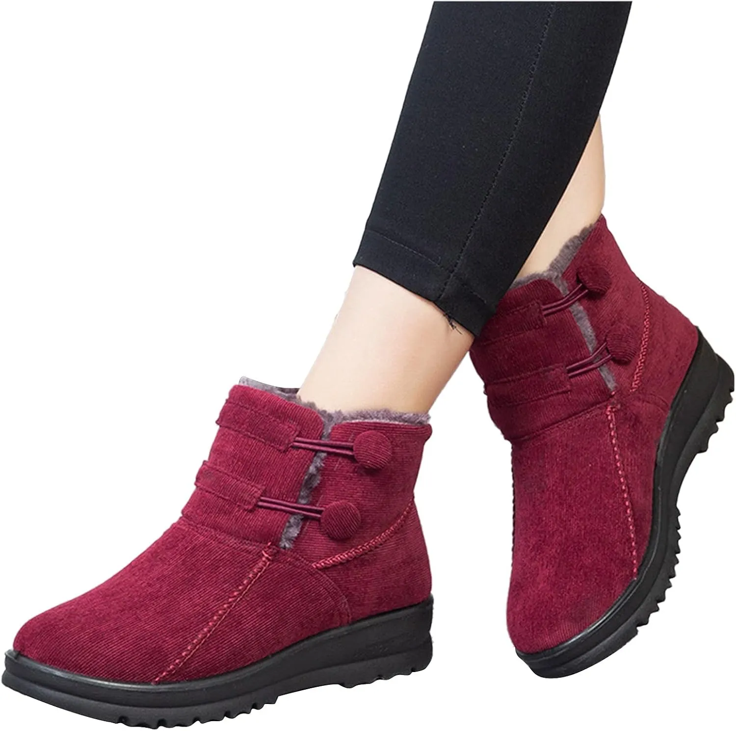 Boots Winter Snow Women's Womens Tall Snow Boots Waterproof Womens Winter Boots Size 11 Wide Width Slip Resistant Waterproof Composite Toe Work Boots Women Botas De Mujer Para El Frio Elegante