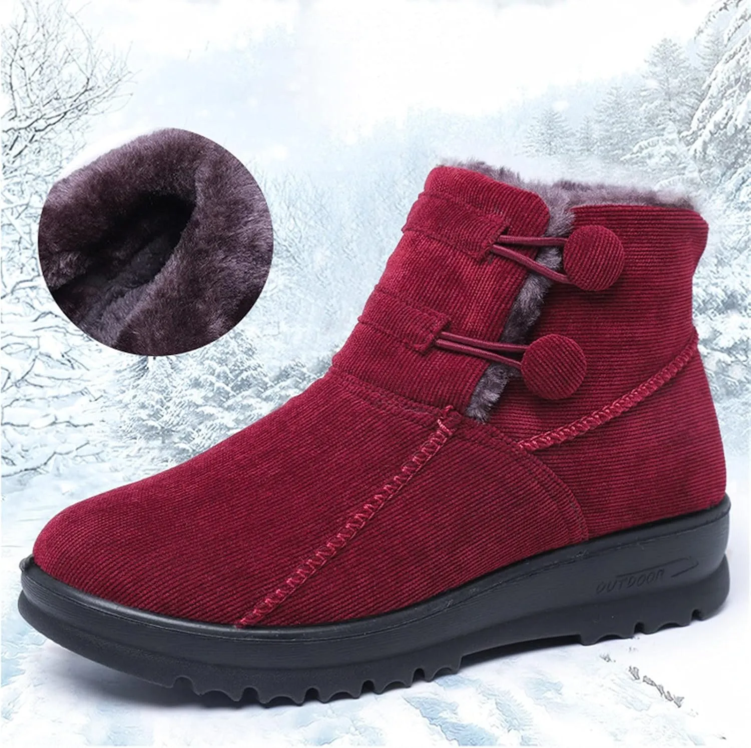 Boots Winter Snow Women's Womens Tall Snow Boots Waterproof Womens Winter Boots Size 11 Wide Width Slip Resistant Waterproof Composite Toe Work Boots Women Botas De Mujer Para El Frio Elegante