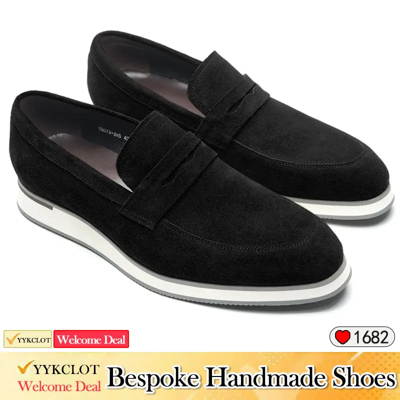 Classic Leather Velvet Loafers Men's Business Casual Leather Shoes