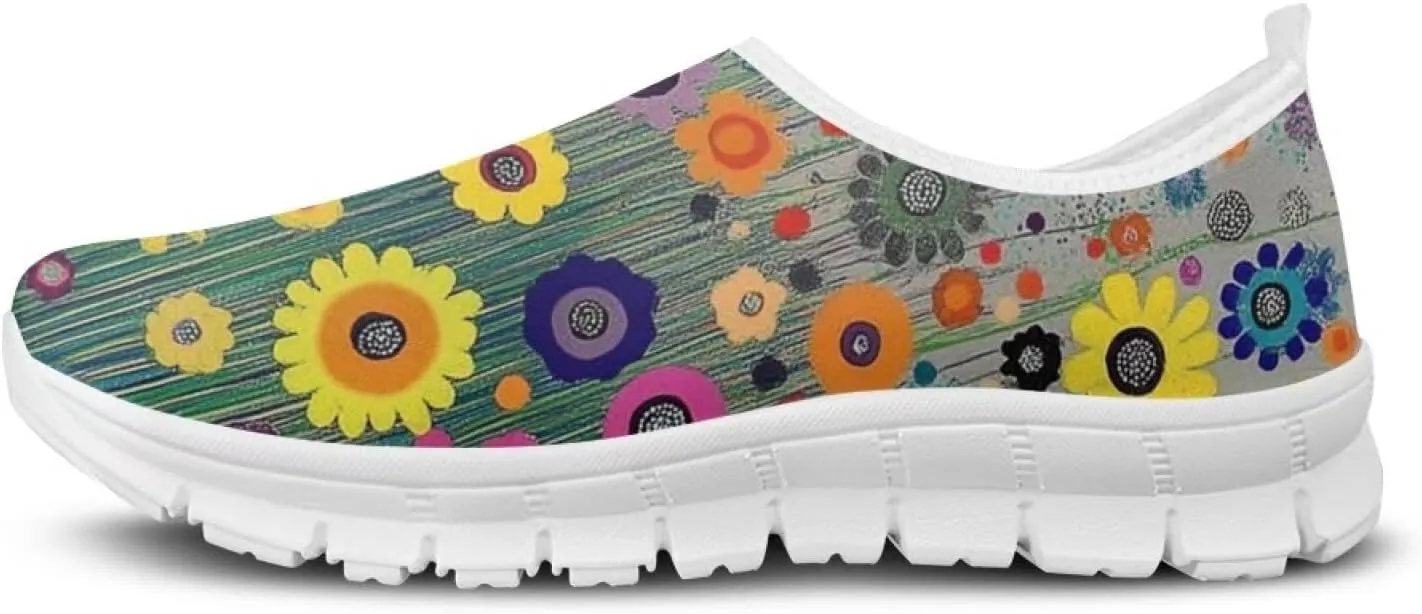 Doojoayie Womens Slip On Walking Shoes Comfort Flats Workout Jogging Driving Shoes