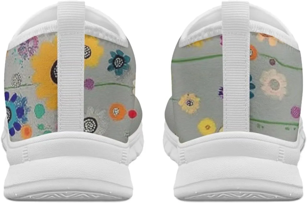 Doojoayie Womens Slip On Walking Shoes Comfort Flats Workout Jogging Driving Shoes