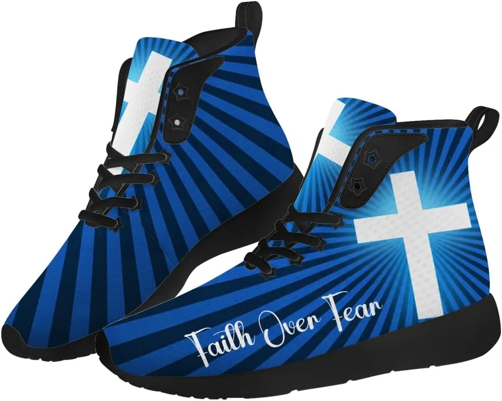 Faith Shoes for Women Men High Top Sneakers High Top Shoes Gifts for Mom Dad