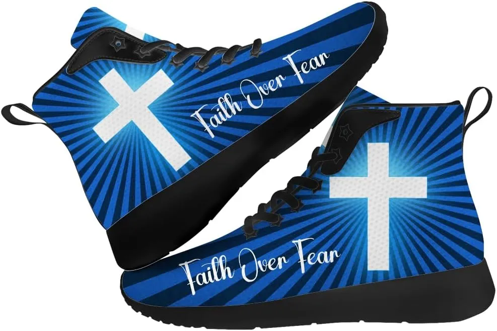 Faith Shoes for Women Men High Top Sneakers High Top Shoes Gifts for Mom Dad