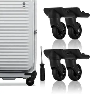 Friendship 4 Pack Suitcase Wheels Replacement for Luggage Wheels Replacement Kit 360 Degree Rotation Universal Replacement Caster Wheels Repair Kit for Travel Luggage & Business Trip