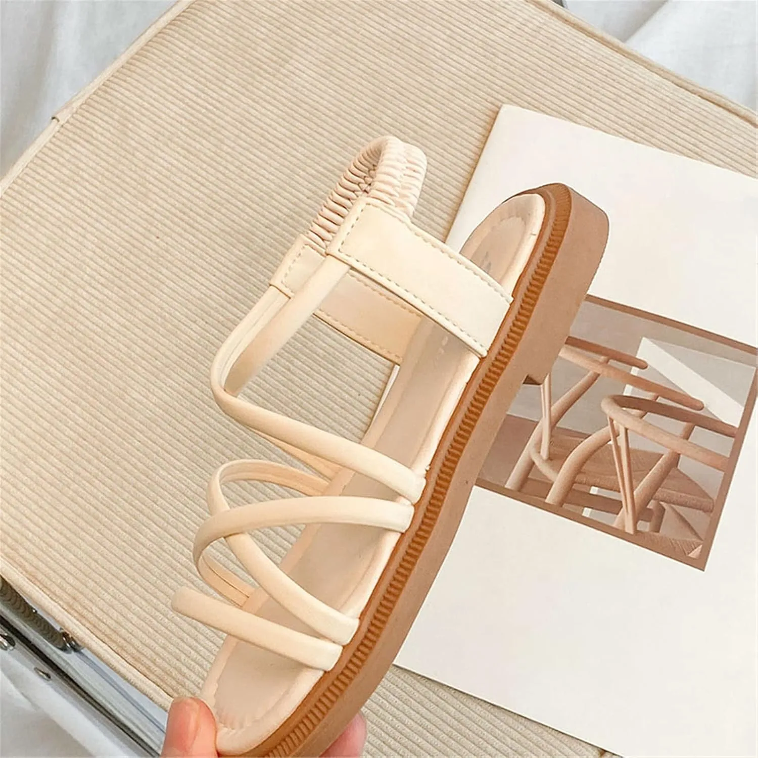 Girls Sandals Open Toe Mesh Design Sandals Flat Sandals Summer Dress Shoes Casual Fashion Shoes Beach Little Girl