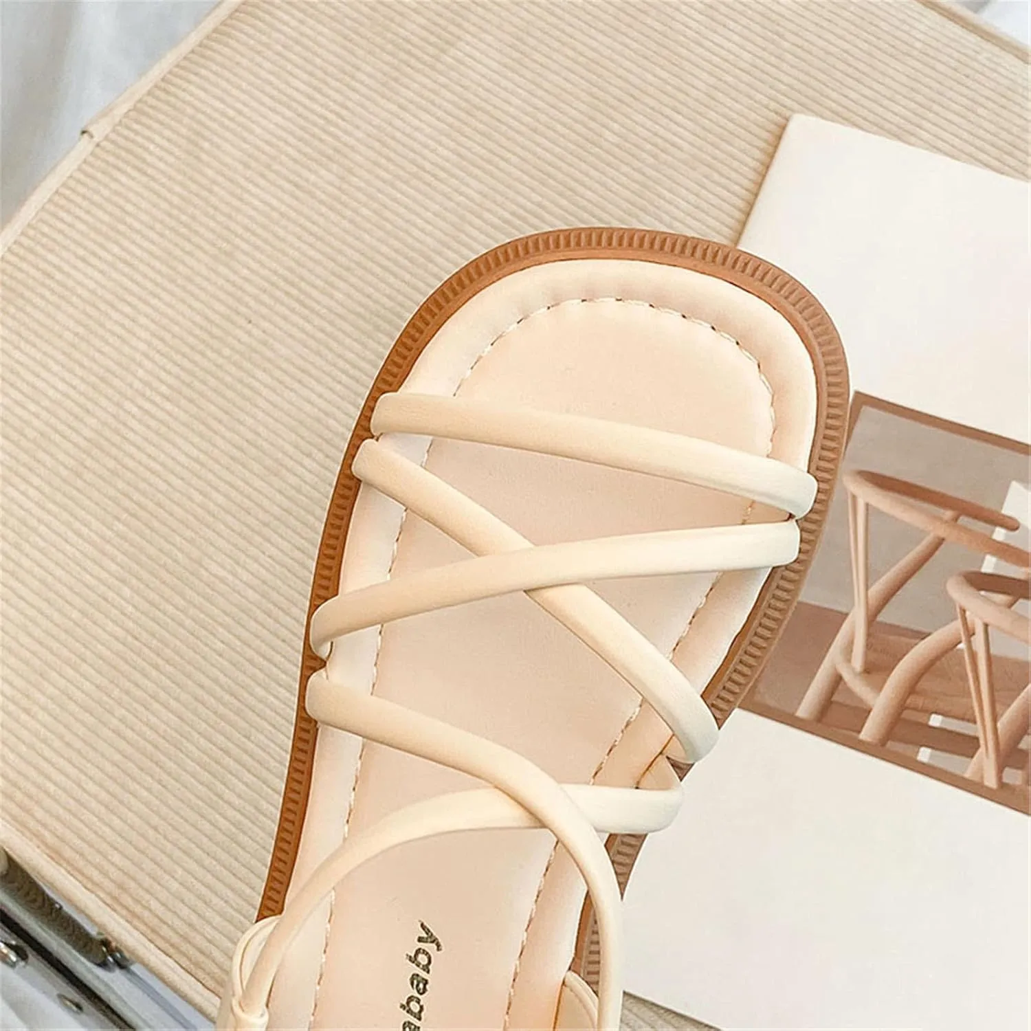 Girls Sandals Open Toe Mesh Design Sandals Flat Sandals Summer Dress Shoes Casual Fashion Shoes Beach Little Girl