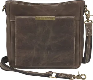 GTM Buffalo LTHR Small Satchel, Black