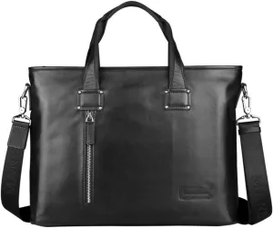 HBJWOV Men's Leather Handbag 14 Inch Men's Computer Bag Business Briefcase