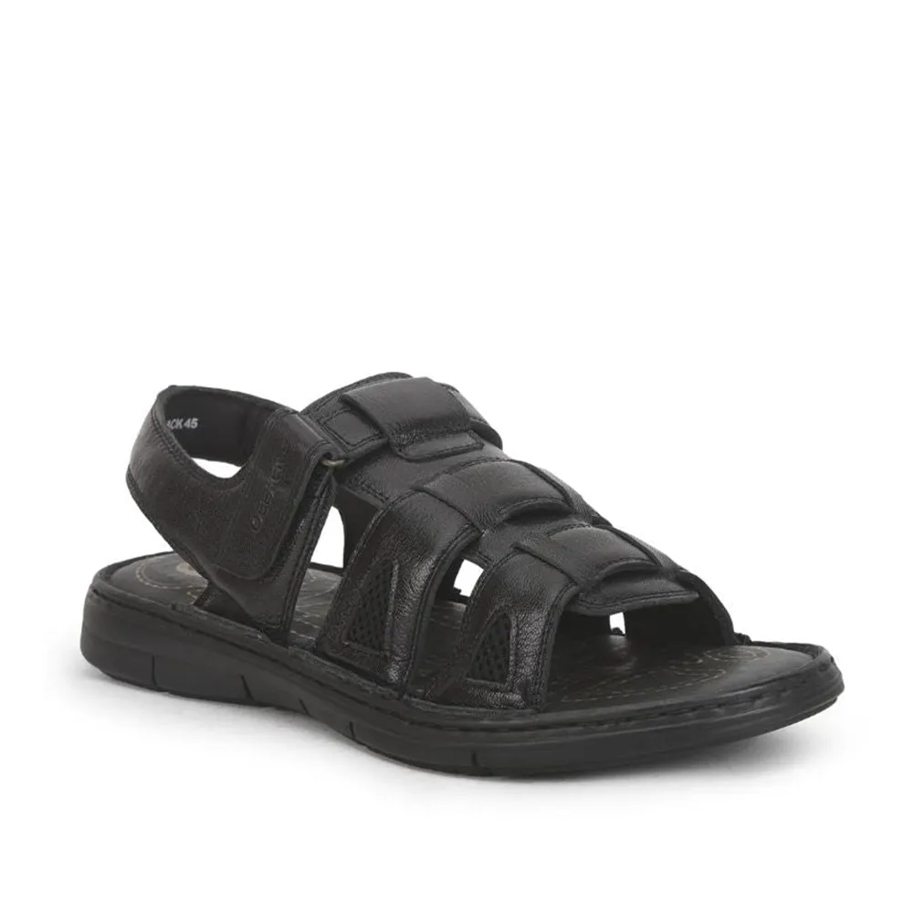 Healers Casual Sandal For Men (Black) ACUSOFT-1 By Liberty