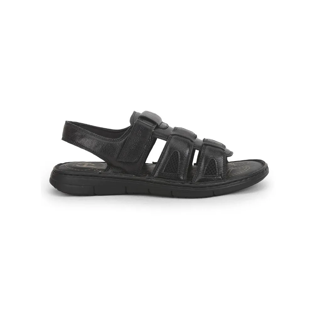 Healers Casual Sandal For Men (Black) ACUSOFT-1 By Liberty