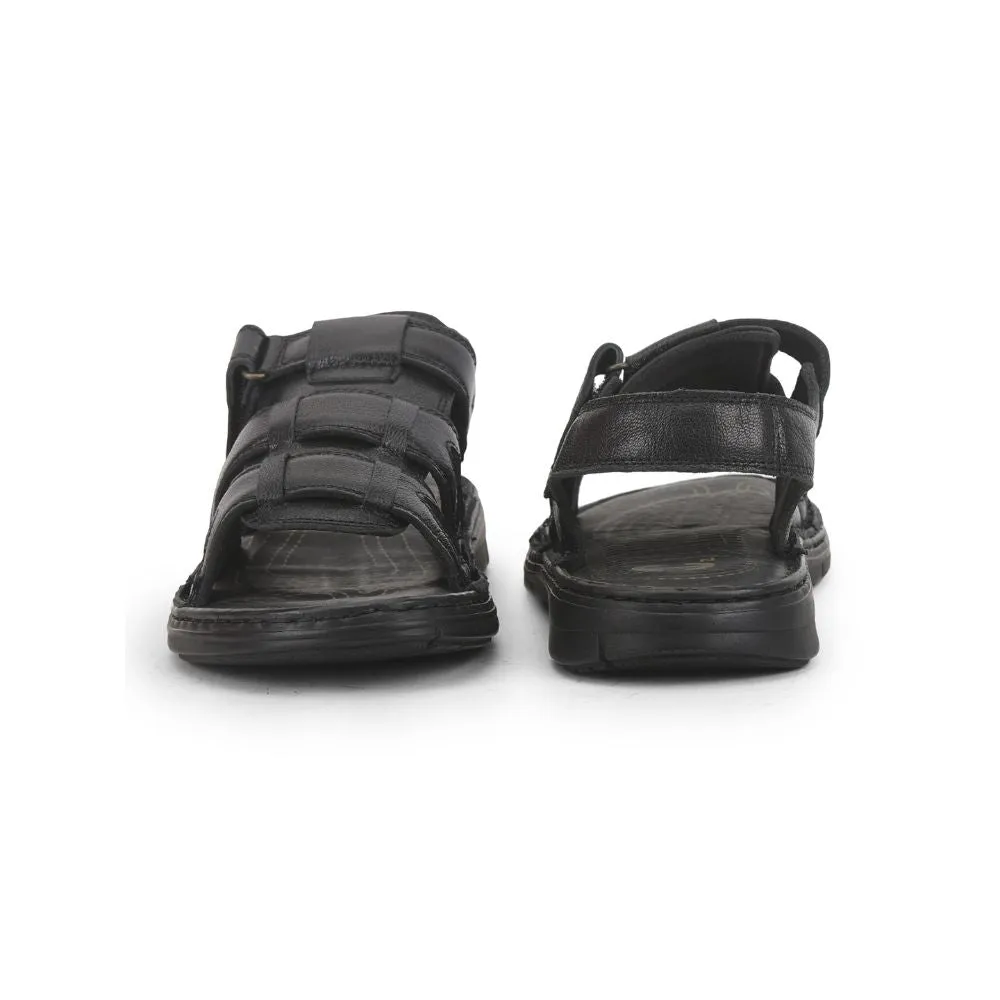 Healers Casual Sandal For Men (Black) ACUSOFT-1 By Liberty