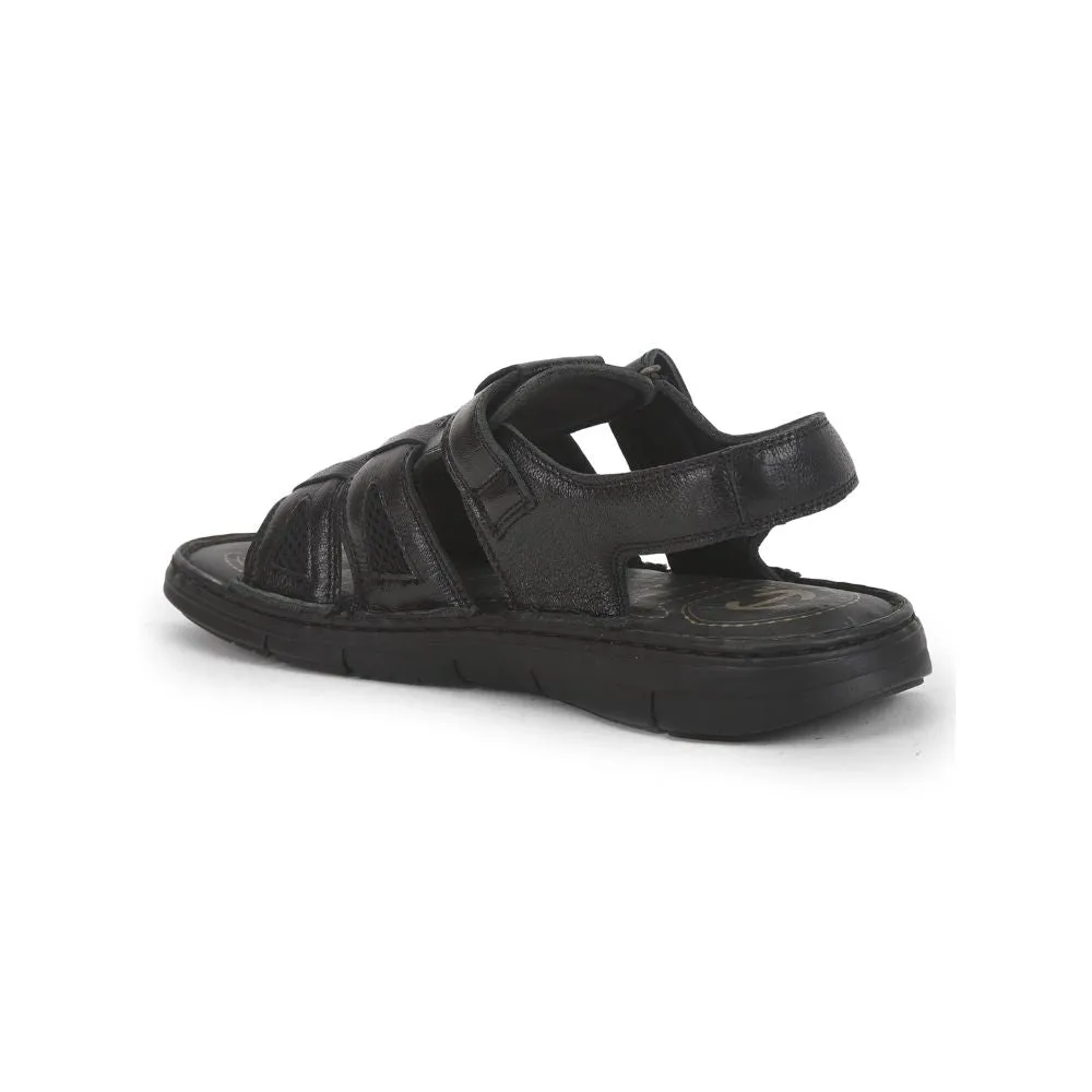 Healers Casual Sandal For Men (Black) ACUSOFT-1 By Liberty