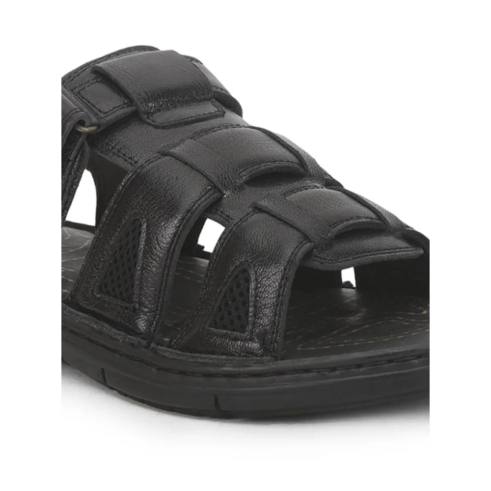 Healers Casual Sandal For Men (Black) ACUSOFT-1 By Liberty