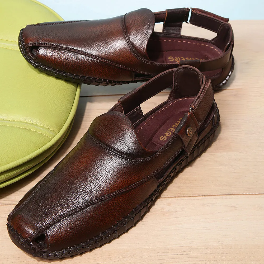 Healers Formal Tan Sandals For Men JPL-204 By Liberty