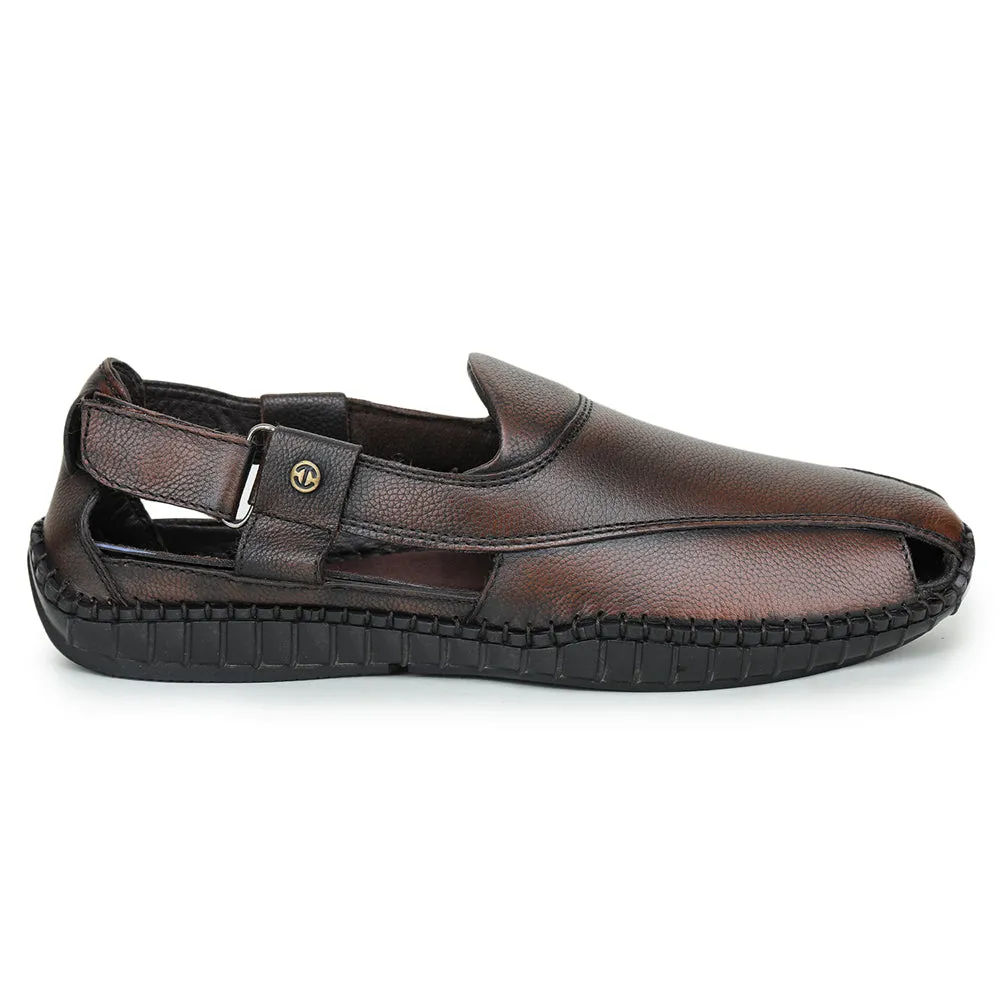 Healers Formal Tan Sandals For Men JPL-204 By Liberty