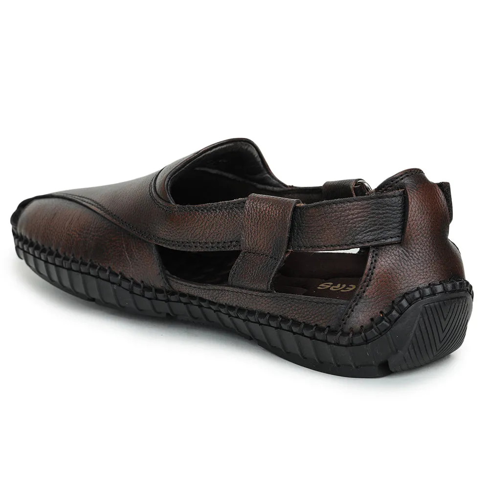 Healers Formal Tan Sandals For Men JPL-204 By Liberty