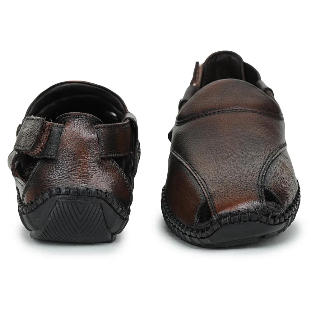 Healers Formal Tan Sandals For Men JPL-204 By Liberty