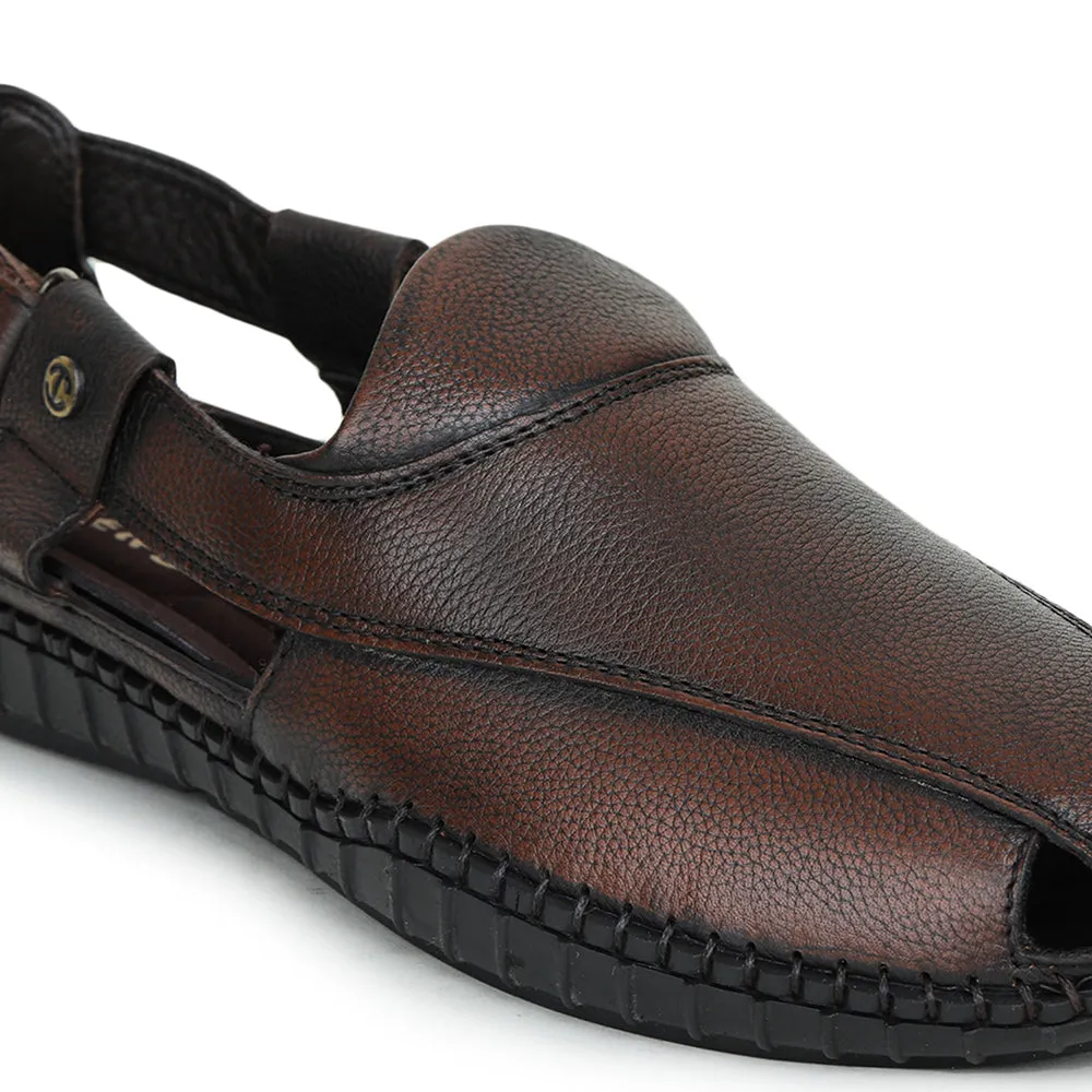 Healers Formal Tan Sandals For Men JPL-204 By Liberty