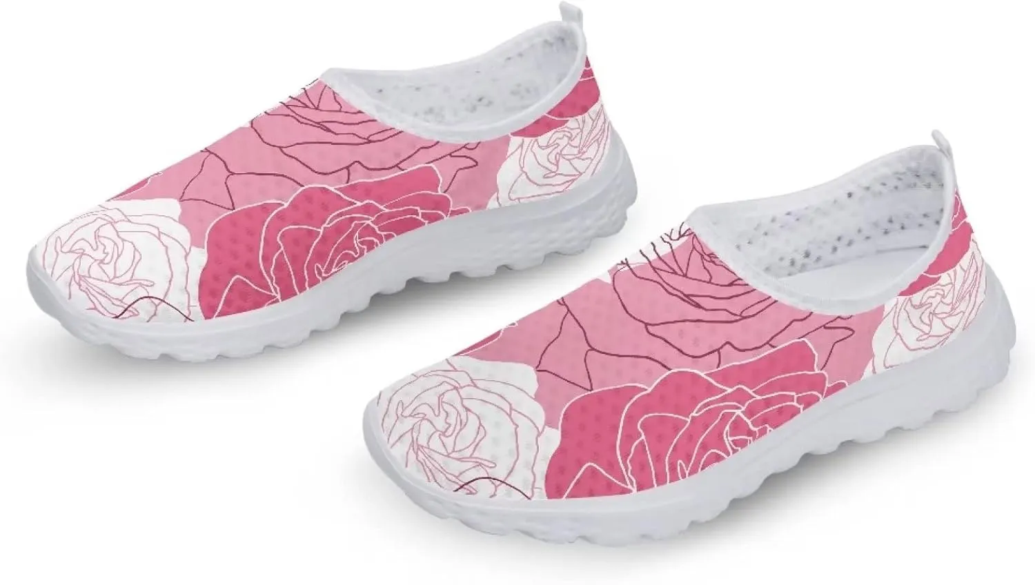Jeiento Christmas Shoes for Womens Girls Walking Shoes Tennis Shoes Breathable Comfortable Athletic Running Shoe US 5.5-11.5