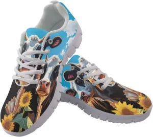 Jeiento Lightweight Walking Shoes for Women Ladies Athletic Workout Casual Shoes Comfort Footwear Trainers Mesh Shoes Lace-up Tennis Shoes
