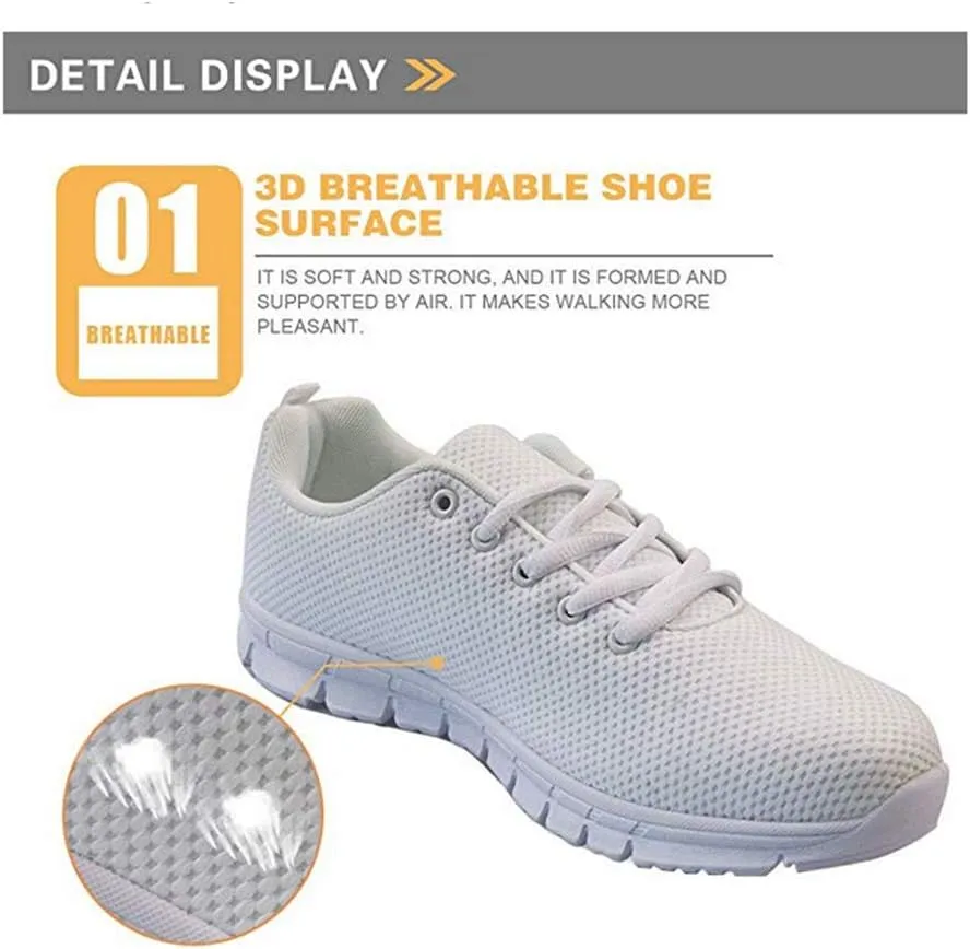 Jeiento Walking Shoes for Men Women Fashion Lightweight Breathable Running Shoes Sport Athletic Tennis Shoes