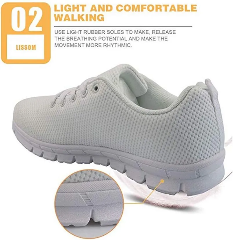 Jeiento Walking Shoes for Men Women Fashion Lightweight Breathable Running Shoes Sport Athletic Tennis Shoes