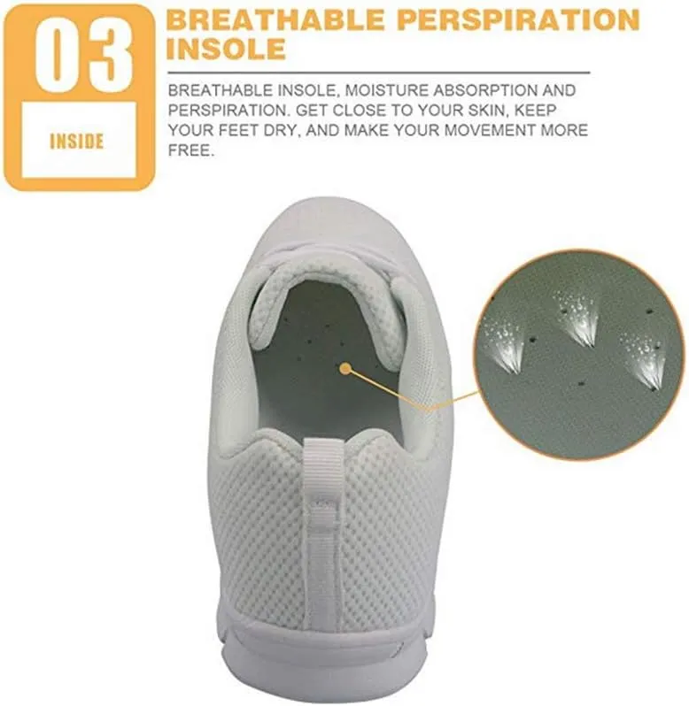 Jeiento Walking Shoes for Men Women Fashion Lightweight Breathable Running Shoes Sport Athletic Tennis Shoes