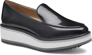 Johnston & Murphy Women??s Gracelyn Venetian Shoes, Leather Platform Shoes for Women, Slip On Platform Loafers