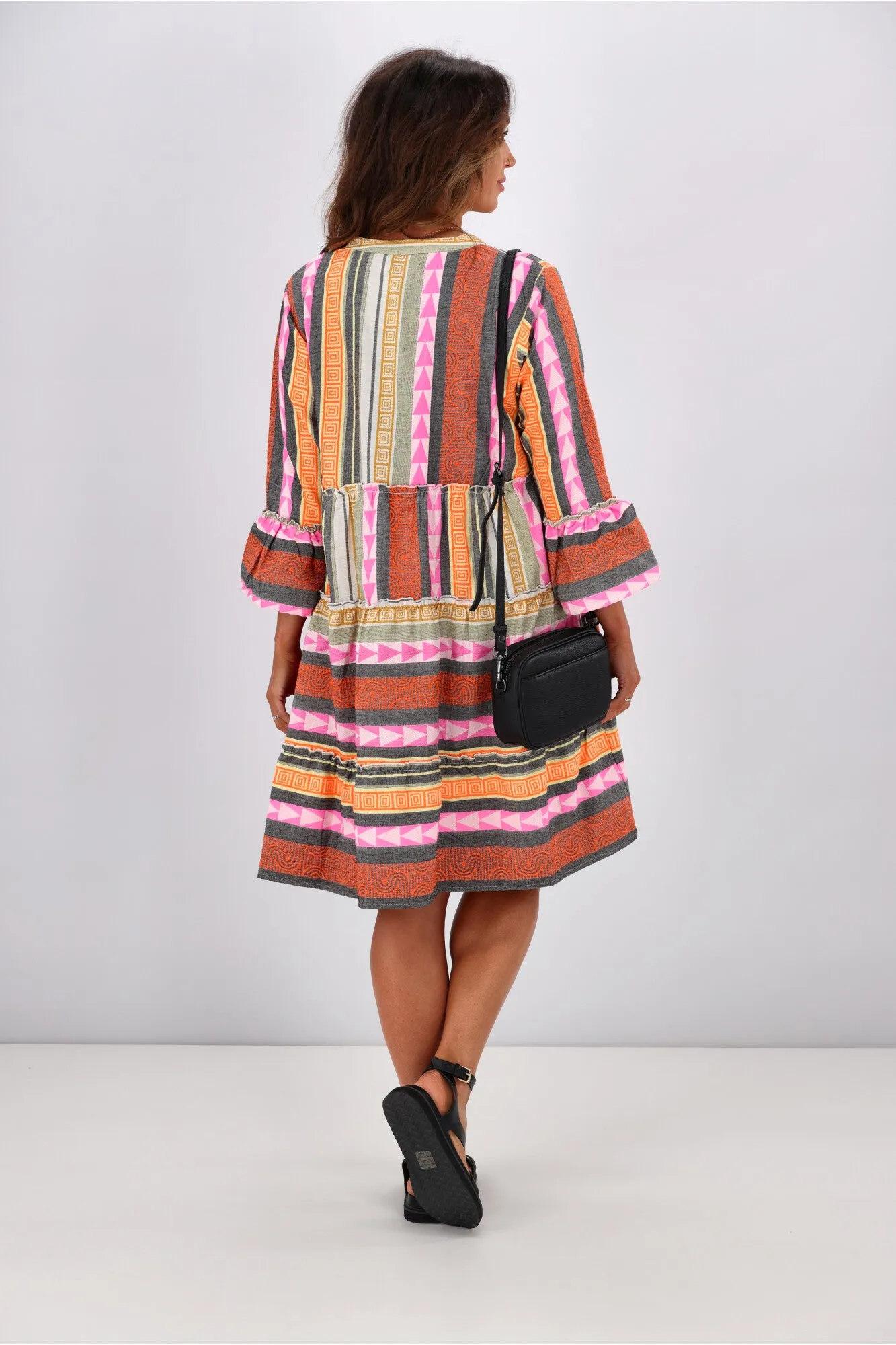 Joop & Gypsy Mediterranean Dress Orange Pink