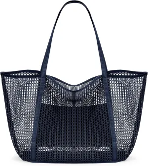 KALIDI FANCY FOREST Beach Mesh Tote Bag, Womens Shoulder handbag MAX 27L Grocery Bag