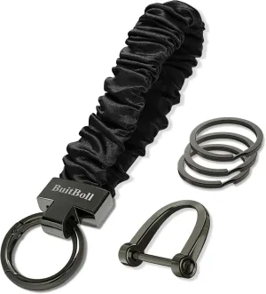 Keychain Wristlet, Stretchy Key Chain with D Key Ring Wrist Bracelet Key Strap for Women Girl Men
