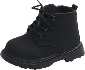 Kids Ankle Boots Boys Girls Lace up Casual Hiking Ankle Boots Outdoor Boots for Toddler/Little Kid/Big Kid