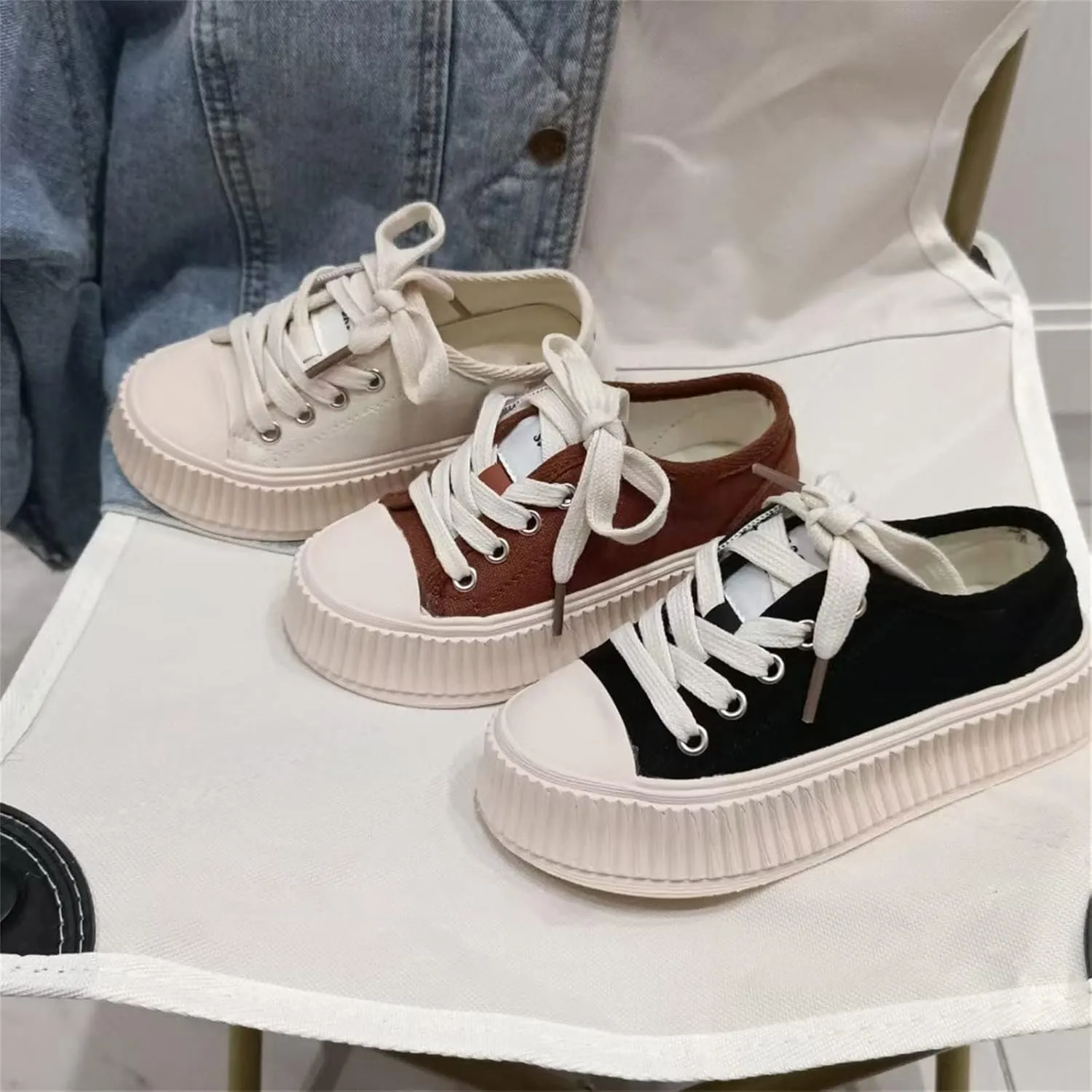 Kids Girls Flat Sneakers Ribbed Lace Ankle Breathable Running Sport Shoes Toddler Cute First Walking Lightweight Shoes