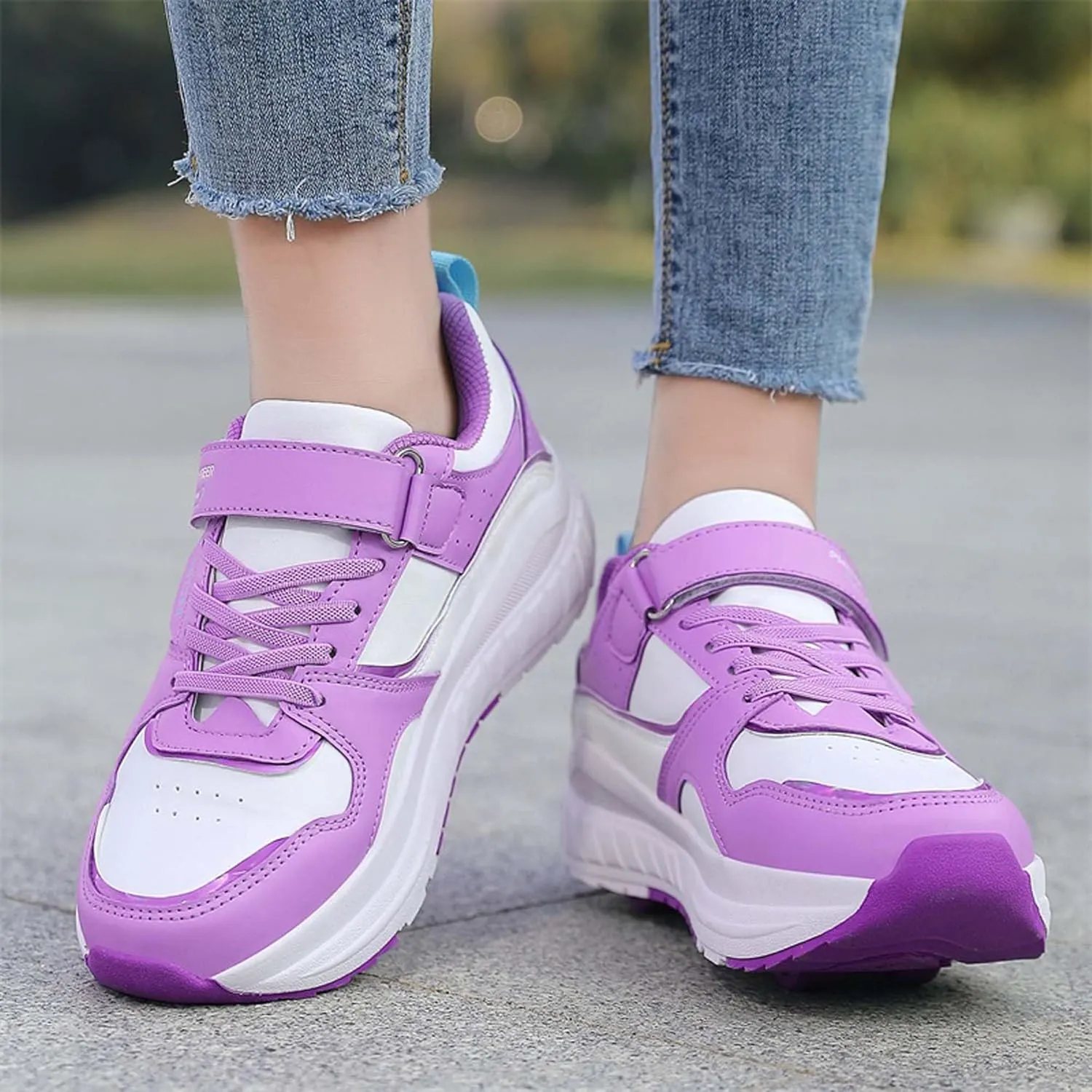 Kid's Roller Skates Boys Girls Removable Skating Shoes Outdoor Sneakers Roller Skating Beginner's Best Choice