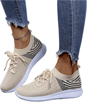 Ladmiple Sneakers For Women Slip On Walking Shoes Non Slip Fashion Casual Dressy Summer Fashion Comfortable Flats Loafer