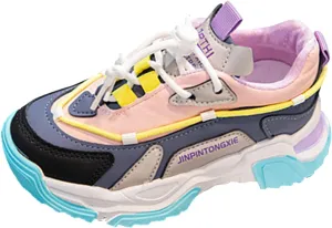 Little/Big Kids Casual Fashion Sneakers Boys Girls Chunky Platform Softy Sole Sport Lace Up Shoes for Running Walking