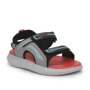 Lucy & Luke (Black) Casual Sandal For Kids HIPPO-21M By Liberty
