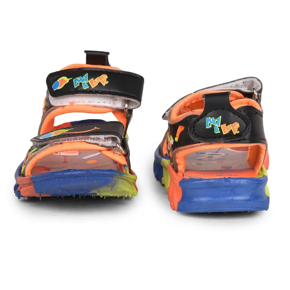 Lucy & Luke (Black) Casual Sandal For Kids KDL-004 By Liberty