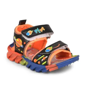 Lucy & Luke (Black) Casual Sandal For Kids KDL-004 By Liberty