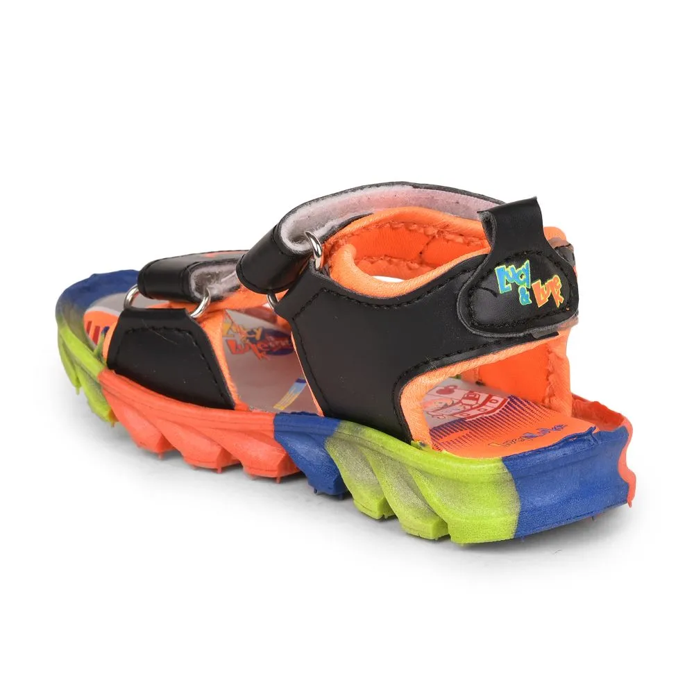 Lucy & Luke (Black) Casual Sandal For Kids KDL-004 By Liberty